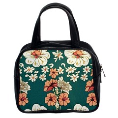 Retro 1880s Flowers Pattern 20 Classic Handbag (two Sides)