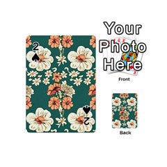 Retro 1880s Flowers Pattern 20 Playing Cards 54 Designs (mini)