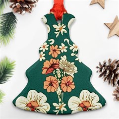 Retro 1880s Flowers Pattern 20 Christmas Tree Ornament (two Sides)