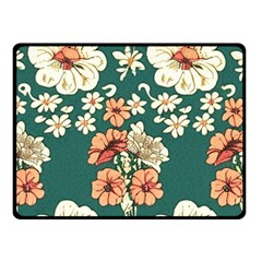 Retro 1880s Flowers Pattern 20 Two Sides Fleece Blanket (small) by violetheavensky