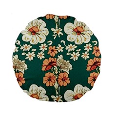 Retro 1880s Flowers Pattern 20 Standard 15  Premium Flano Round Cushions