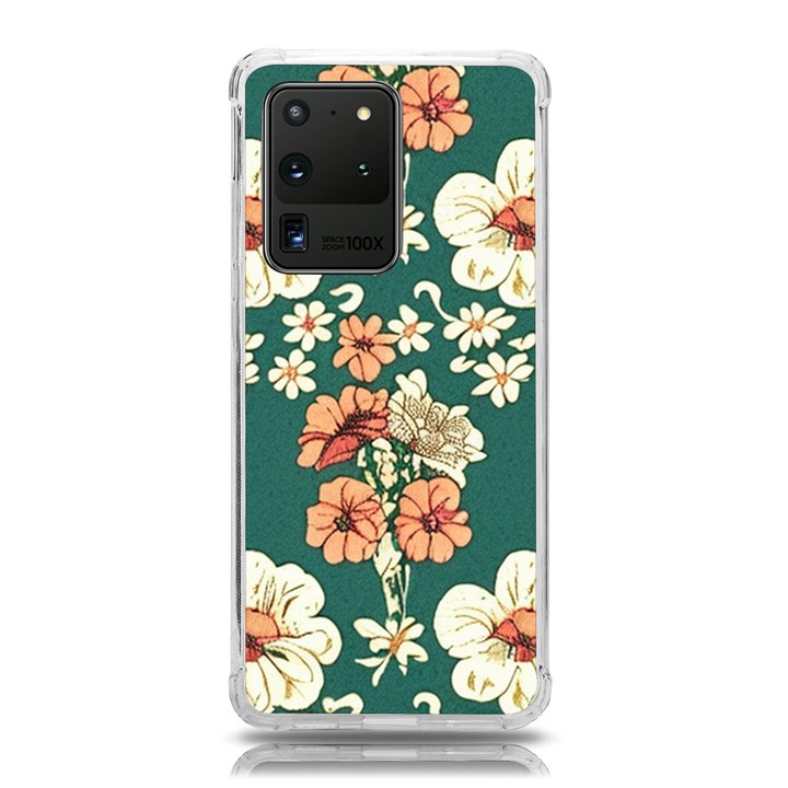 Retro 1880s Flowers Pattern 20 Samsung Galaxy S20 Ultra 6.9 Inch TPU UV Case