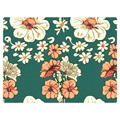 Retro 1880s Flowers Pattern 20 Two Sides Premium Plush Fleece Blanket (baby Size)