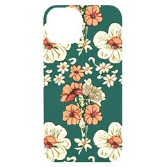 Retro 1880s Flowers Pattern 20 Iphone 14 Black Uv Print Case by violetheavensky