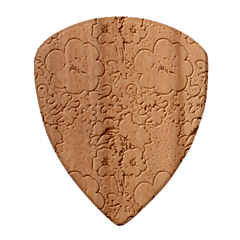 Retro 1880s Flowers Pattern 20 Wood Guitar Pick (set Of 10)