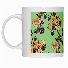 Retro 1880s Flowers Pattern 24 White Mug