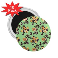 Retro 1880s Flowers Pattern 24 2 25  Magnets (10 Pack) 