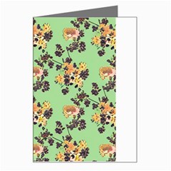 Retro 1880s Flowers Pattern 24 Greeting Card