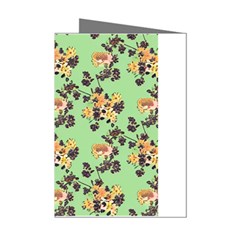 Retro 1880s Flowers Pattern 24 Mini Greeting Cards (pkg Of 8)