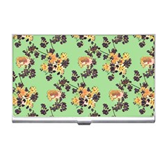 Retro 1880s Flowers Pattern 24 Business Card Holder