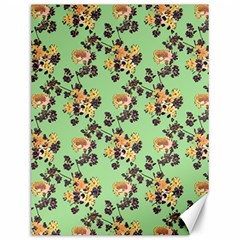 Retro 1880s Flowers Pattern 24 Canvas 12  X 16 