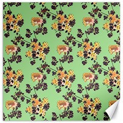 Retro 1880s Flowers Pattern 24 Canvas 20  X 20 