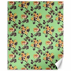 Retro 1880s Flowers Pattern 24 Canvas 11  X 14 