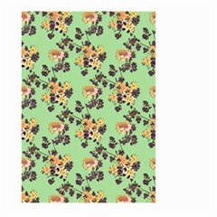 Retro 1880s Flowers Pattern 24 Large Garden Flag (two Sides)