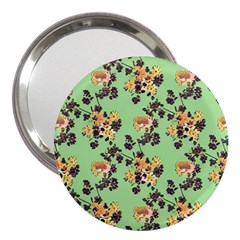 Retro 1880s Flowers Pattern 24 3  Handbag Mirrors