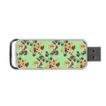 Retro 1880s Flowers Pattern 24 Portable USB Flash (One Side) Front