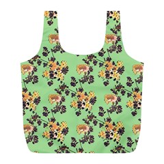 Retro 1880s Flowers Pattern 24 Full Print Recycle Bag (l)