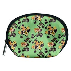 Retro 1880s Flowers Pattern 24 Accessory Pouch (medium) by violetheavensky