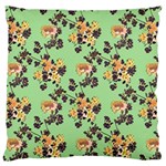 Retro 1880s Flowers Pattern 24 Large Premium Plush Fleece Cushion Case (Two Sides) Front