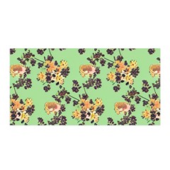 Retro 1880s Flowers Pattern 24 Satin Wrap 35  X 70 