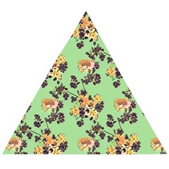 Retro 1880s Flowers Pattern 24 Wooden Puzzle Triangle