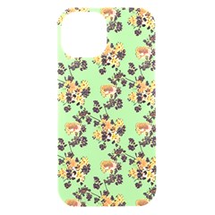 Retro 1880s Flowers Pattern 24 Iphone 15 Black Uv Print Pc Hardshell Case