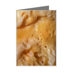 Homemade Flan Extreme Close-up Texture Mini Greeting Card by dflcprintsclothing