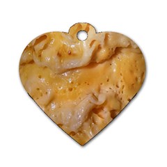 Homemade Flan Extreme Close-up Texture Dog Tag Heart (one Side)