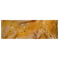 Homemade Flan Extreme Close-up Texture Banner And Sign 9  X 3 