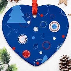 Christmas Pattern Tree Design Ornament (heart)