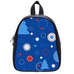 Christmas Pattern Tree Design School Bag (small)