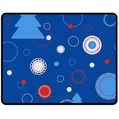 Christmas Pattern Tree Design Fleece Blanket (medium) by Paksenen