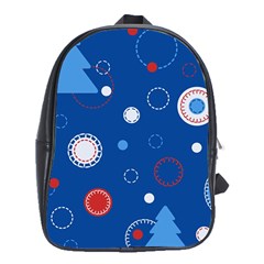 Christmas Pattern Tree Design School Bag (xl)