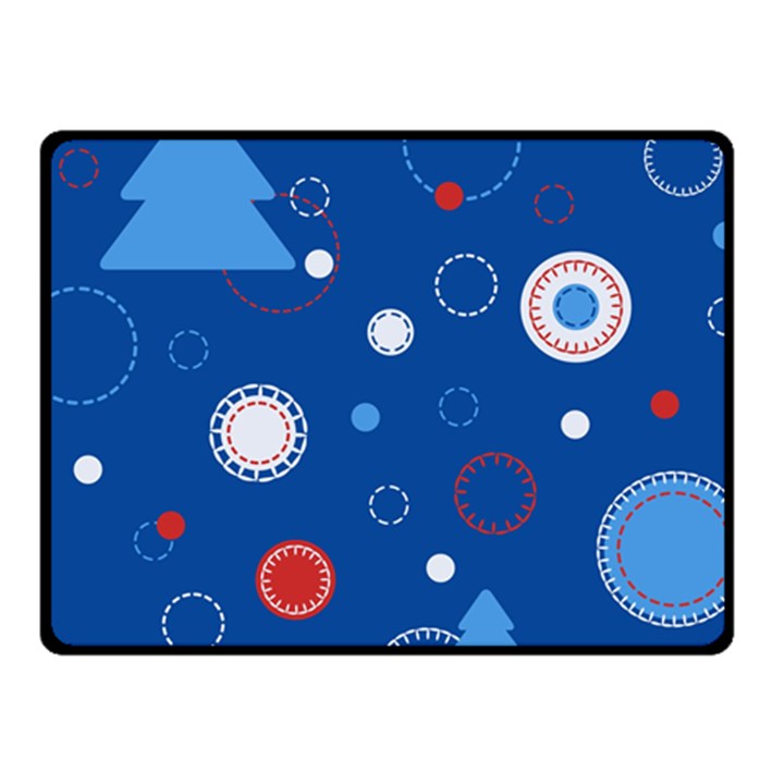 Christmas Pattern Tree Design Two Sides Fleece Blanket (Small)