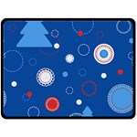 Christmas Pattern Tree Design Two Sides Fleece Blanket (Large) 80 x60  Blanket Front