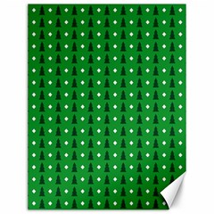 Green Christmas Tree Pattern Background Canvas 12  X 16 