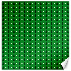 Green Christmas Tree Pattern Background Canvas 16  X 16 