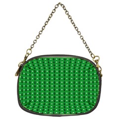 Green Christmas Tree Pattern Background Chain Purse (two Sides)