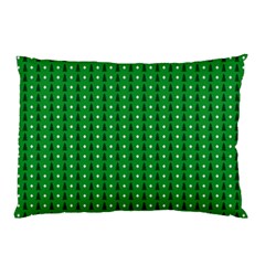 Green Christmas Tree Pattern Background Pillow Case