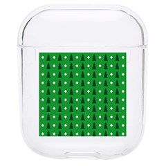 Green Christmas Tree Pattern Background Hard Pc Airpods 1/2 Case