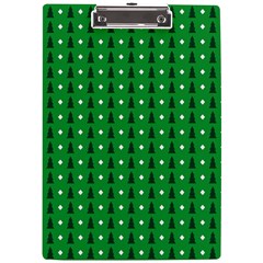 Green Christmas Tree Pattern Background A4 Acrylic Clipboard