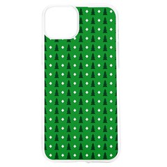 Green Christmas Tree Pattern Background Iphone 15 Tpu Uv Print Case by Paksenen