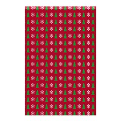 Snowflake Christmas Tree Pattern Shower Curtain 48  X 72  (small) 