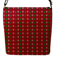 Snowflake Christmas Tree Pattern Flap Closure Messenger Bag (s)