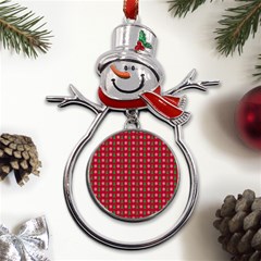 Snowflake Christmas Tree Pattern Metal Snowman Ornament