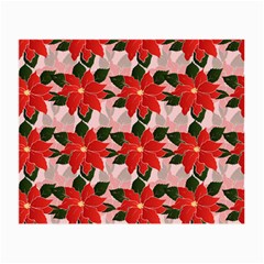 Poinsettia Pattern Seamless Pattern Christmas Xmas Small Glasses Cloth