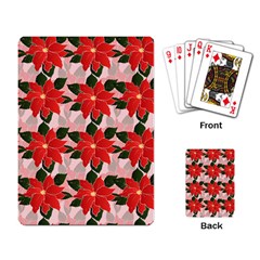 Poinsettia Pattern Seamless Pattern Christmas Xmas Playing Cards Single Design (rectangle)