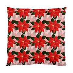 Poinsettia Pattern Seamless Pattern Christmas Xmas Standard Cushion Case (two Sides) by Paksenen