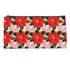 Poinsettia Pattern Seamless Pattern Christmas Xmas Pencil Cases