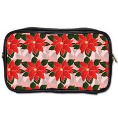 Poinsettia Pattern Seamless Pattern Christmas Xmas Toiletries Bag (one Side)